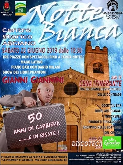 Notte Bianca ad Asciano 2019