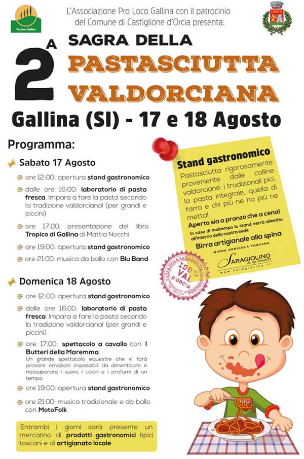 Volantino Sagra della Pastasciutta Valdorciana 2019 - 2° Edizione