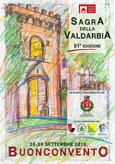 Manifesto Sagra della Valdarbia 2019 a Buonconvento - 51° Edizione