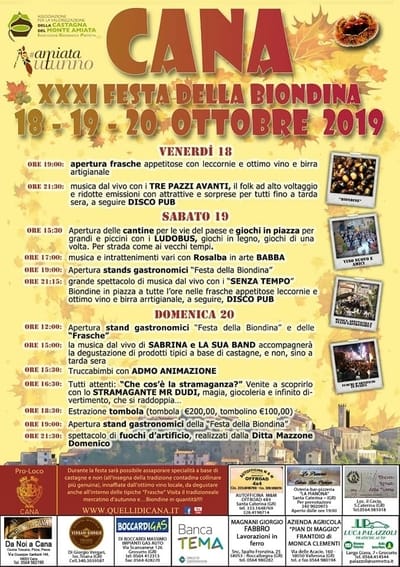 Festa Biondina Cana 2019
