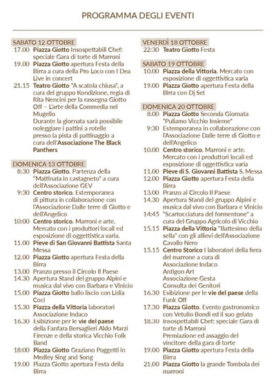 Sagra Marrone 2019 Vicchio