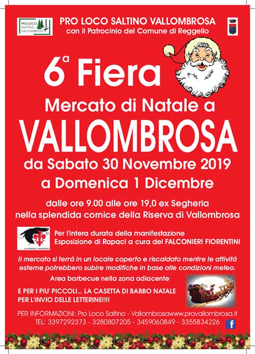 Manifesto Il Mercato di Natale a Vallombrosa 2019 - Reggello