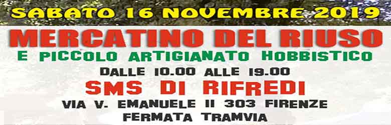 Mercatino del Riuso a Firenze Rifredi - 16 Novembre 2019