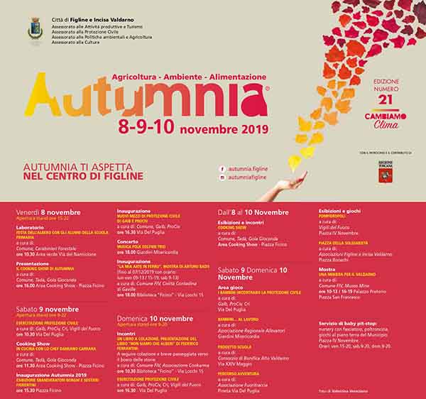 Programma Autumnia 2019 a Figline Incisa Valdarno