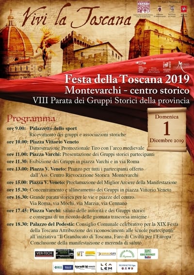 Programma Festa della Toscana 2019 Montevarchi