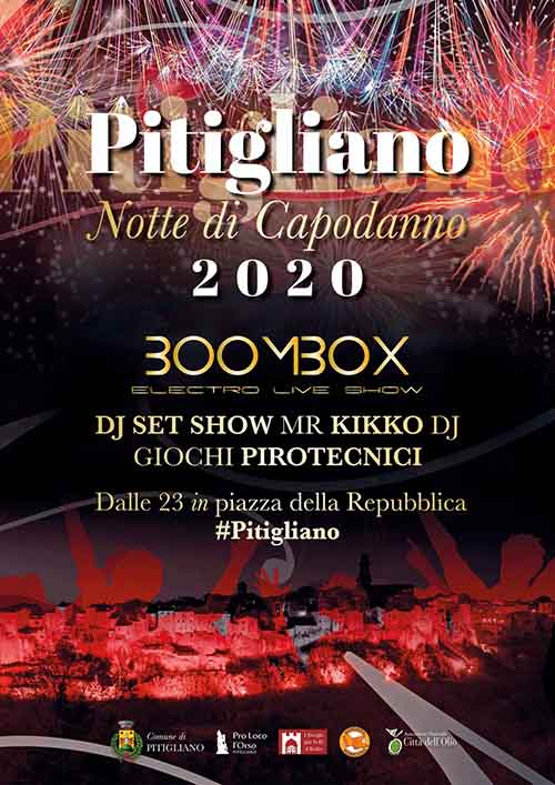 Manifesto Capodanno 2020 a Pitigliano - 31 Dicembre 2019