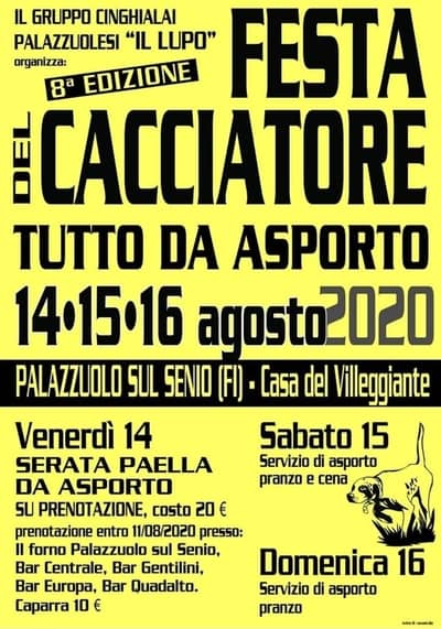 Festa Cacciatore Palazzuolo sul Senio 2020