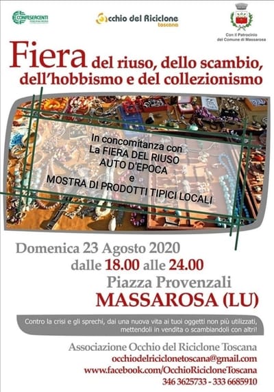 Fiera del Riuso a Massarosa 23 agosto