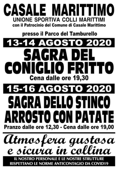Sagra del Coniglio Fritto Casale Marittimo 2020