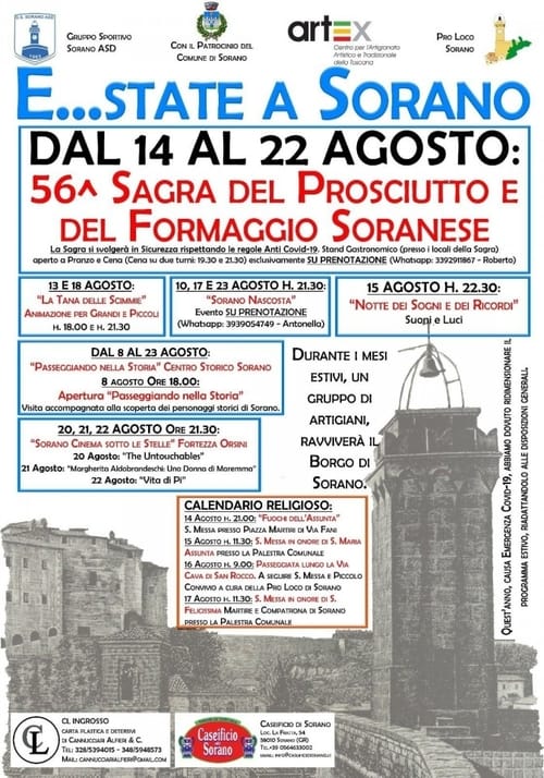 Sagra Prosciutto Formaggio Sorano 2020