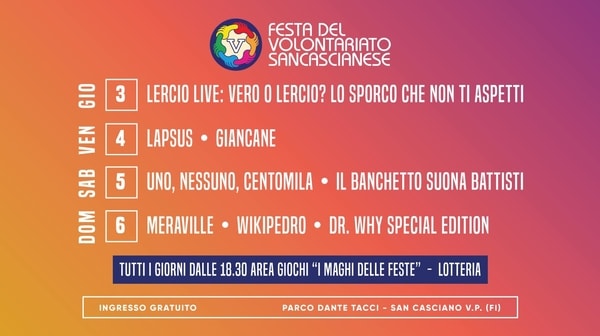 Festa Volontariato Sancascianese 2020