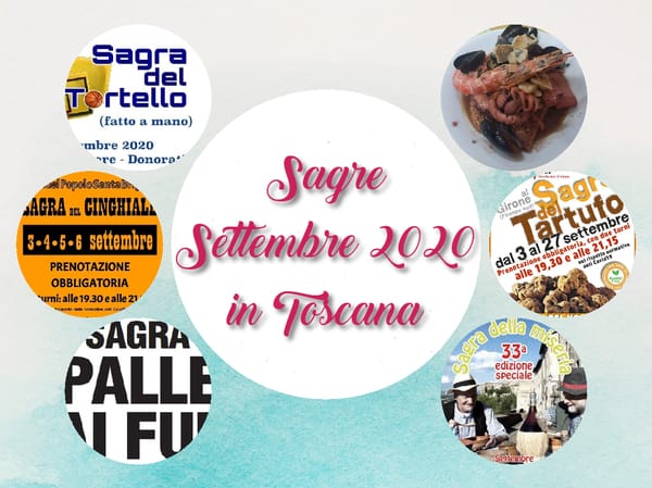 Sagre Settembre 2020 Toscana