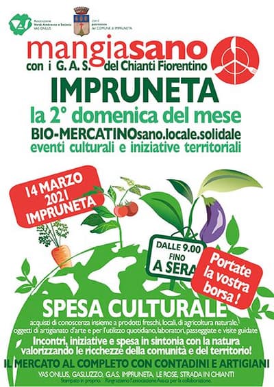 Mercatino Mangiasano Impruneta Marzo 2021