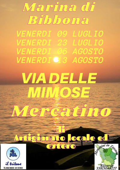 Mercatino a Marina di Bibbona Estate 2021