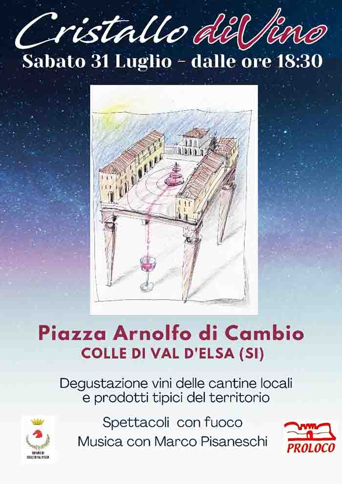 Manifesto Cristallo DiVino a Colle Val D'Elsa 31 Luglio 2021