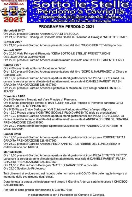 Festa Perdono Cavriglia 2021
