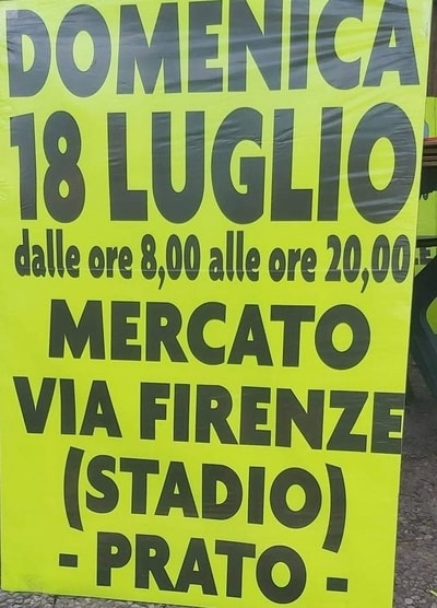 Mercatino Prato Via Firenze