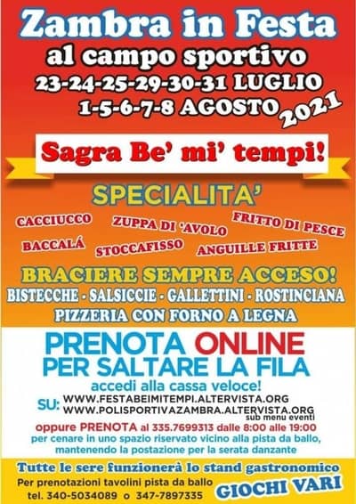 Sagra Be Mi Tempi 2021