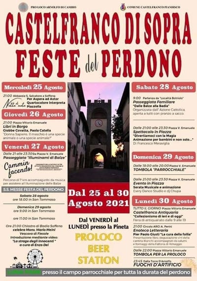 Festa Perdono Castelfranco di Sopra 2021