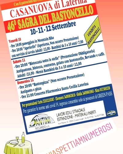Sagra Bastoncello Casanuova Laterina 2021