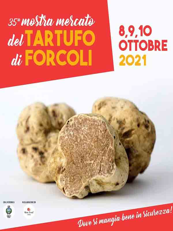 Manifesto 35° Mostra Mercato del Tartufo di Forcoli 2021 a Palaia