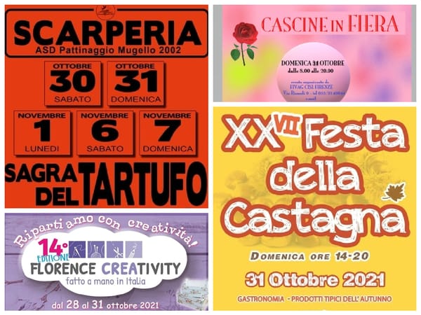Eventi Toscana Weekend 29 30 31 ottobre 2021
