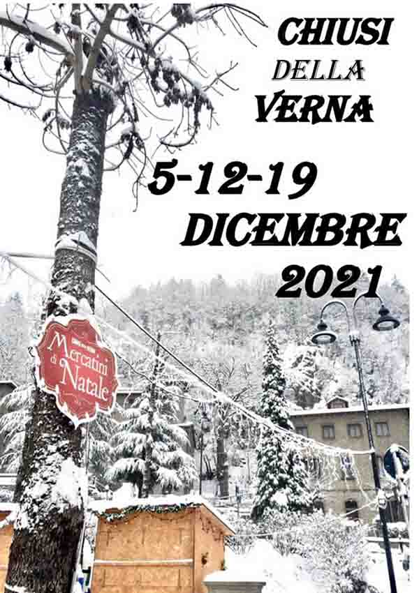 Manifesto Mercatini di Natale a Chiusi della Verna 2021