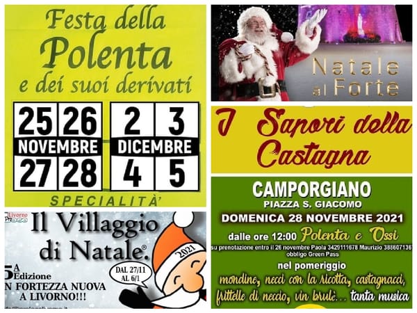 Eventi Toscana Weekend 26 27 28 Novembre 2021