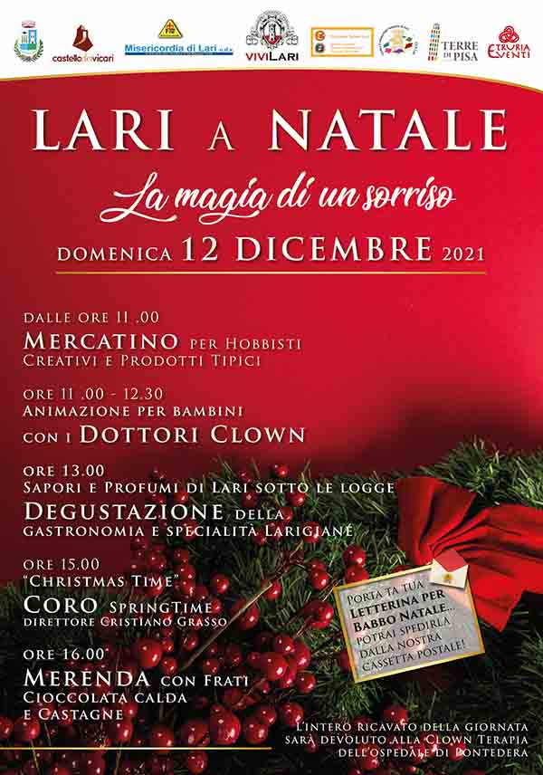 Manifesto La Magia di un Sorriso Domenica 12 Dicembre 2021 Natale a Lari
