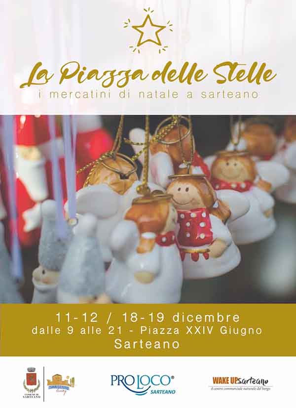 Manifesto Mercatini di Natale 2021 a Sarteano - Siena