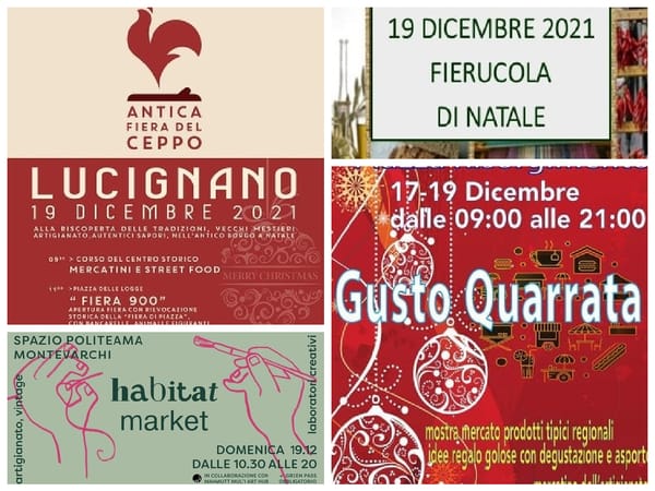 Eventi Toscana 17 18 19 Dicembre 2021