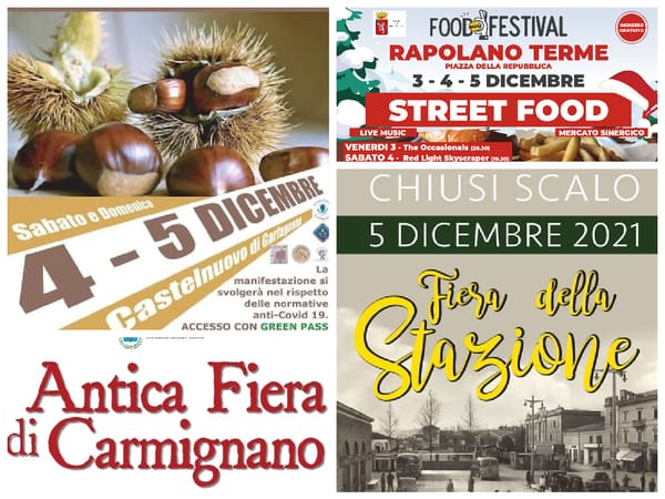 Eventi Toscana Weekend 3 4 5 Dicembre 2021
