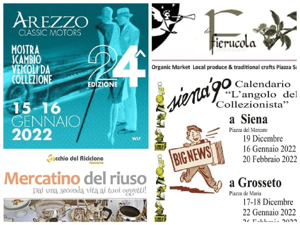 Eventi Toscana Weekend 14 15 16 Gennaio 2022