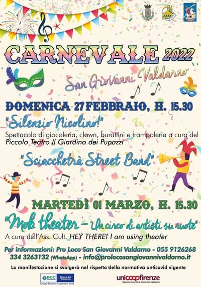 Feste Carnevale 2022 Valdarno