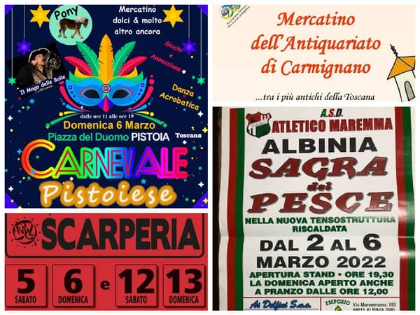 Eventi Toscana Weekend 4 5 6 Marzo 2022