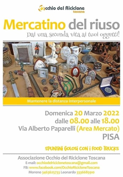 Mercatino Riuso Pisa Marzo 2022