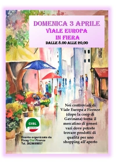 Viale Europa in Fiera Firenze Aprile 2022