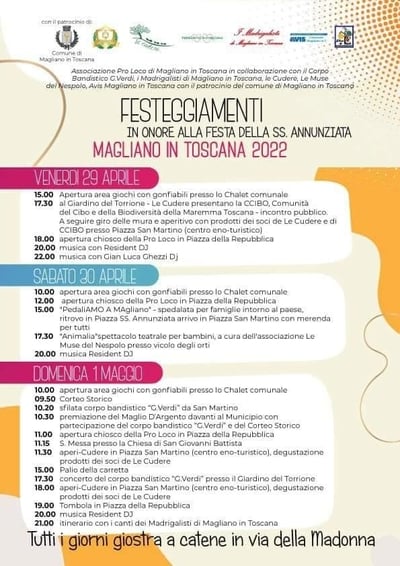 Festa della Santissima Annunziata Magliano 2022
