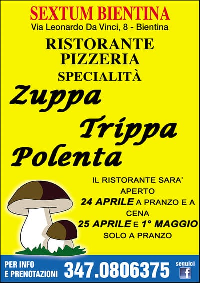 Festa Zuppa Trippa Polenta Bientina 2022