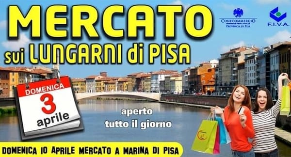 Mercato Lungarni Pisa Domenica 3 Aprile