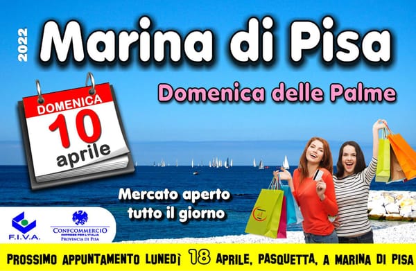 Mercato Marina di Pisa Domenica 10 Aprile