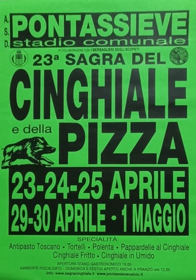 Sagra Cinghiale Pizza Pontassieve 2022