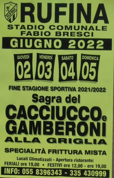Sagra Cacciucco Gamberoni Rufina 2022