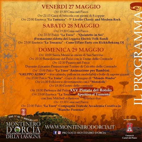 Sagra Lasagna Montenero d'Orcia 2022