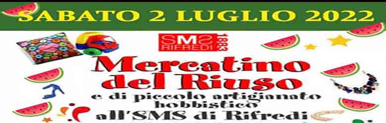 Mercatino del Riuso a Rifredi - Sabato 2 Luglio 2022