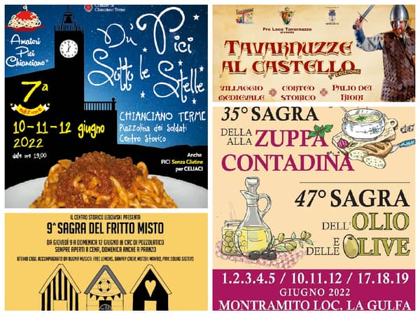 Eventi Toscana Weekend 10 11 12 Giugno 2022