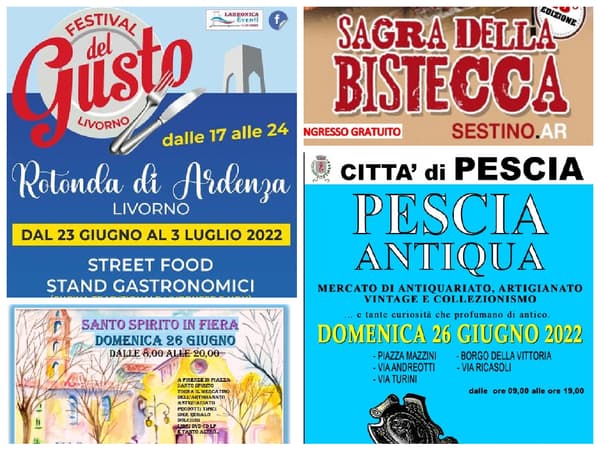 Eventi Toscana Weekend 24 25 26 Giugno 2022