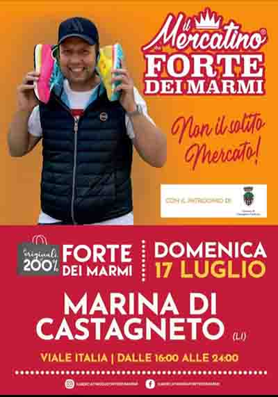 Evento Mercatino Forte dei Marmi a Castagneto Carducci - domenica 17 Luglio 2022