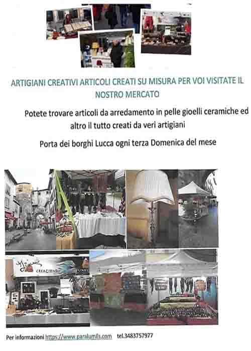 Manifesto Mercato dei Borghi a Lucca - Domenica 17 luglio 2022