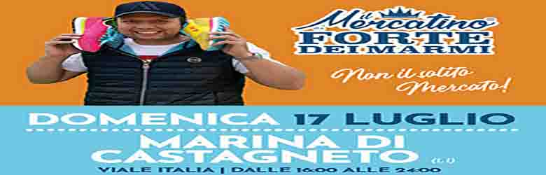 Mercatino Forte dei Marmi a Castagneto Carducci - domenica 17 Luglio 2022